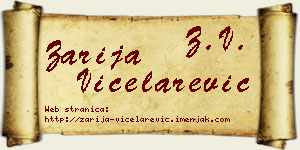 Zarija Vicelarević vizit kartica